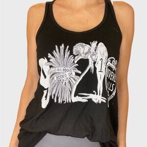 Lauren Moshi Beverly Hills 90210 Tank Top Black & White Small S